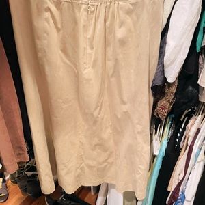 Linda Allard Ellen Neutral color Tracy Suede Skirt slight expandable waist